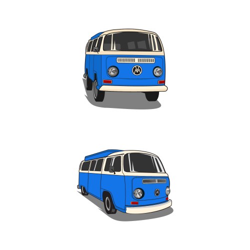Classic van Royalty Free Vector Image - VectorStock