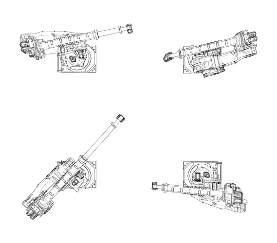 A industral robots manipulators vector image