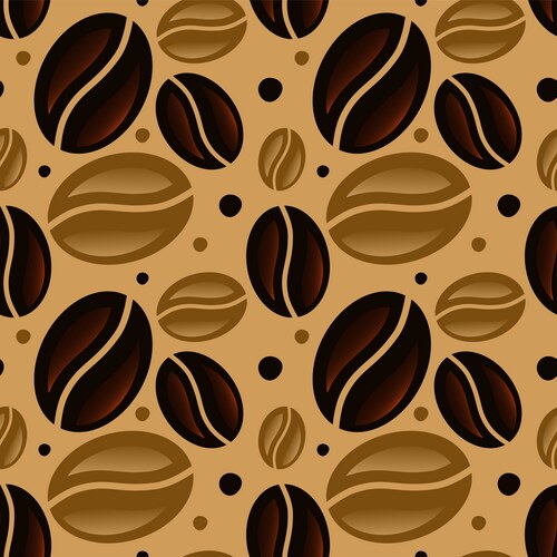 Green Coffee Beans Seamless Pattern – Royalty-Free Vector | VectorStock