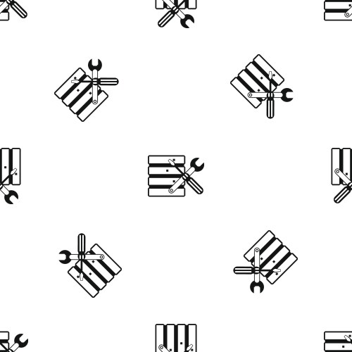 Database with screwdriverl and spanner pattern vector image