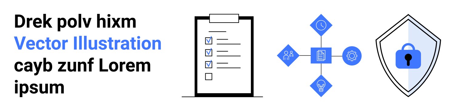 Data security with checklist network nodes vector image
