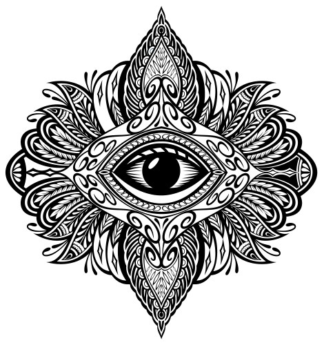 Eye of Providence Mandala Vector Image