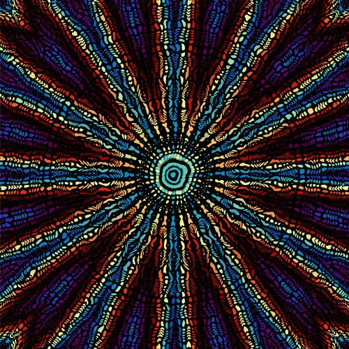 Mosaic art pattern curved image Vector Image