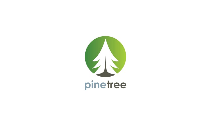 Mountain forest tree logo Royalty Free Vector Image