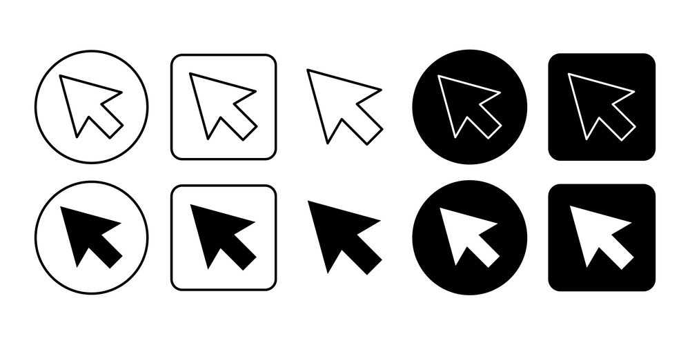 Cursor pointer line icon minimal outline – Royalty-Free Vector ...