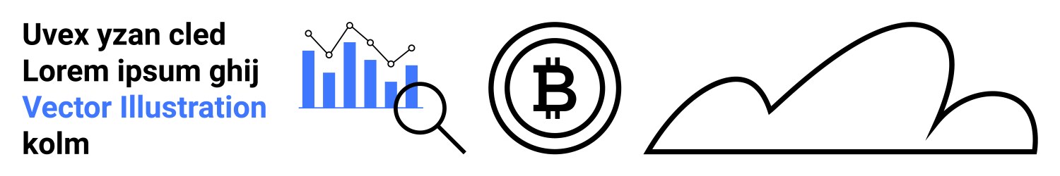Blockchain data analytics and cloud computing vector image