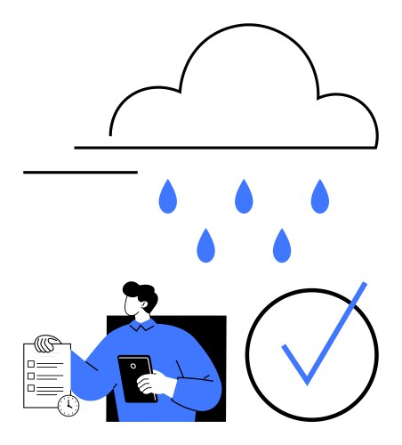 Cloud syncing data with checklist and approval vector image