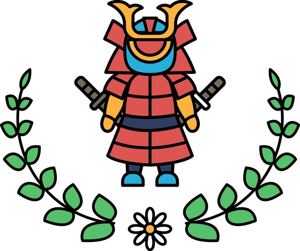 Samurai Warrior Drawing Vector Image