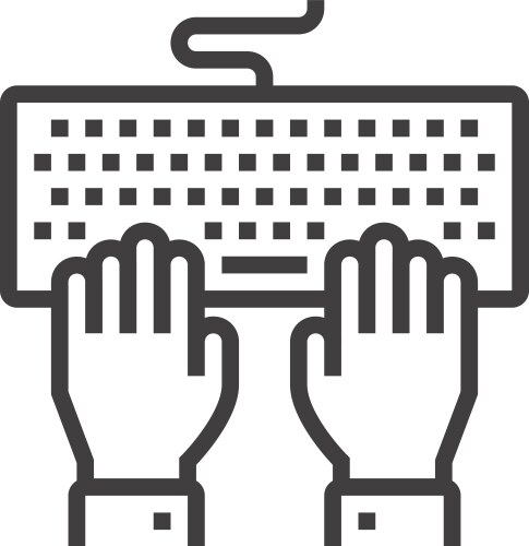 Program coding flat line web icon vector image