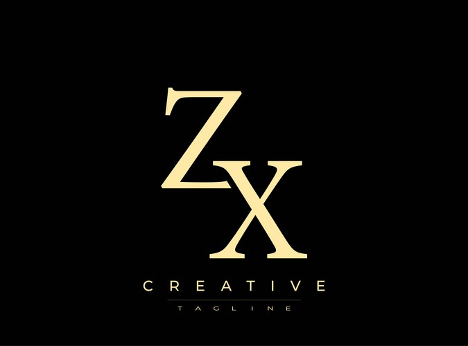 Logo letter zx Vector Images & Graphics for Commercial Use
