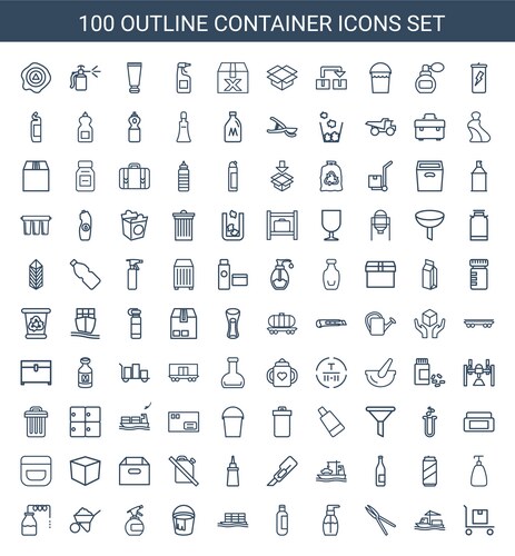 37 container icons (36296552) – Free Vector | VectorStock
