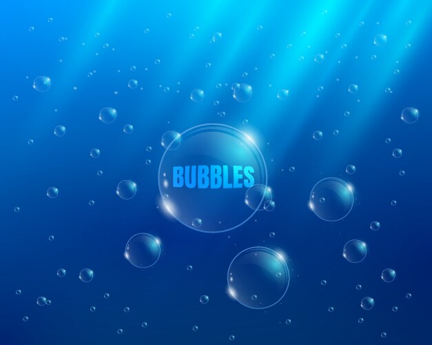 Bubbles in water Royalty Free Vector Image - VectorStock