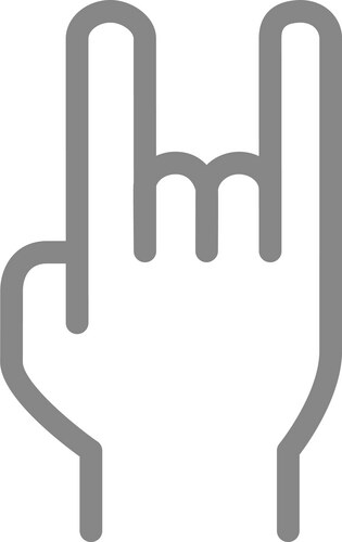 Goat gesture line icon protection against evil Vector Image