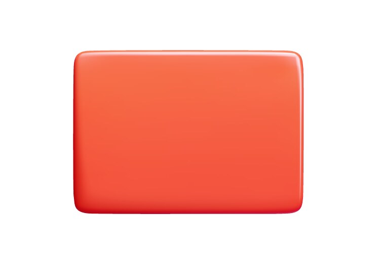 Glossy red colored rectangular text banner 3d vector image