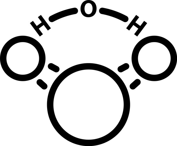 Icon chemical molecule water vector image