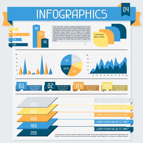 infographics elements collection set 4 vector