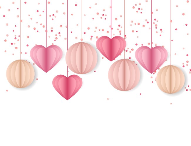 Happy valentines day background with love hearts Vector Image