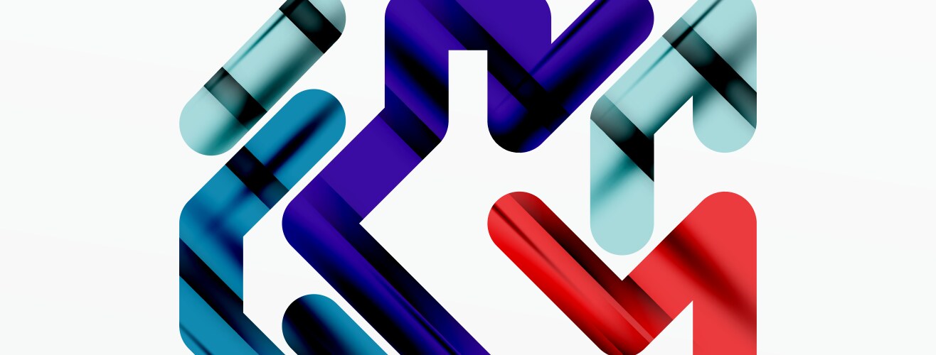 Dynamic colorful lines minimal abstract background vector image
