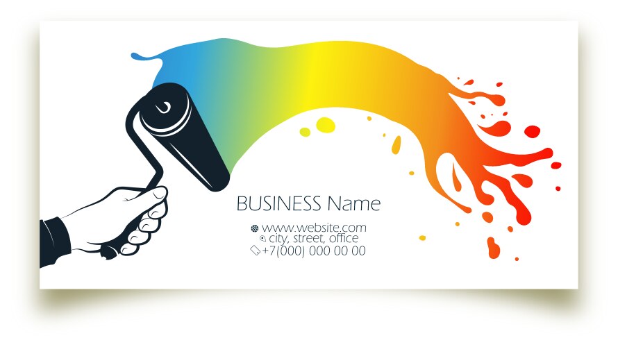 Painters Business Cards Vector Images (over 600)