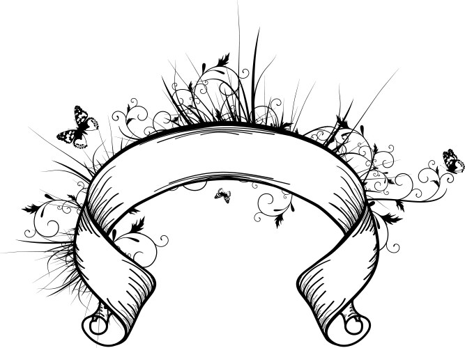 Invitation old ribbon banner Royalty Free Vector Image
