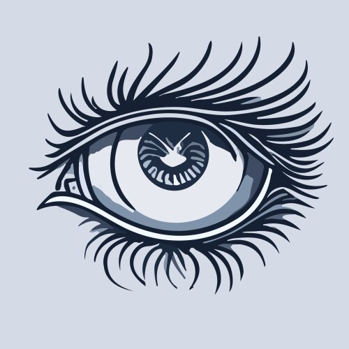 eye tattoo of esancai v28 vector