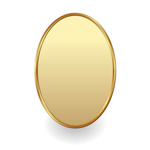 Gold brush circle golden frame Royalty Free Vector Image