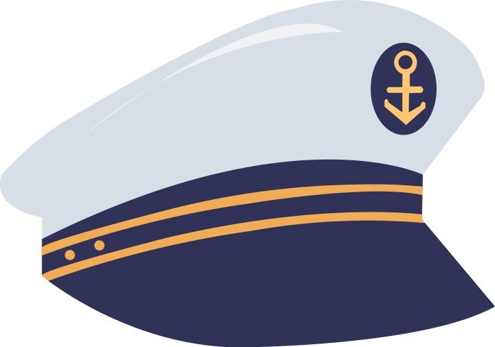Nautical hat with bones Royalty Free Vector Image