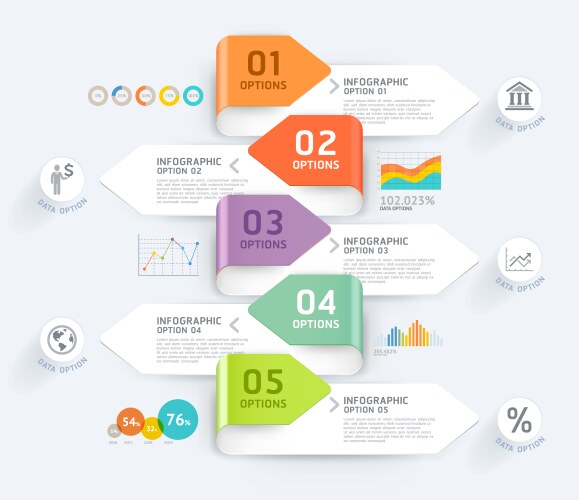 6 step arrow circle infographics template Vector Image