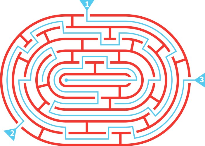 Cartoon maze or labyrinth game Royalty Free Vector Image