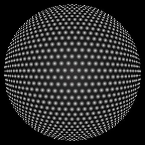 Dotted halftone sphere Royalty Free Vector Image