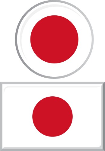 Japan flag painted with ink red sun Royalty Free Vector