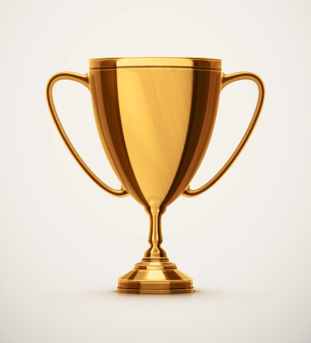 Gold shiny trophy Royalty Free Vector Image - VectorStock