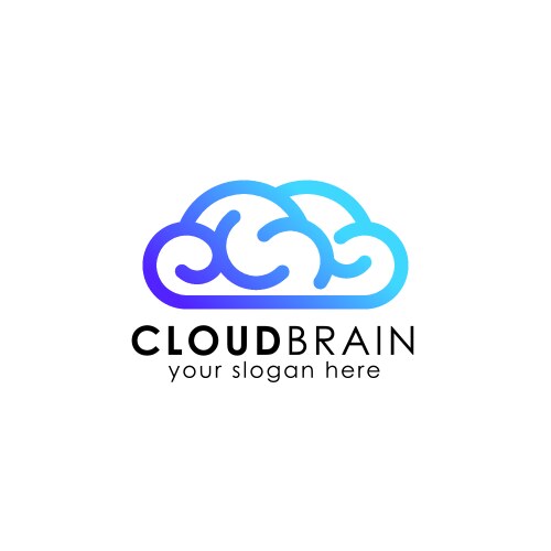 Infinity cloud logo design icon template Vector Image