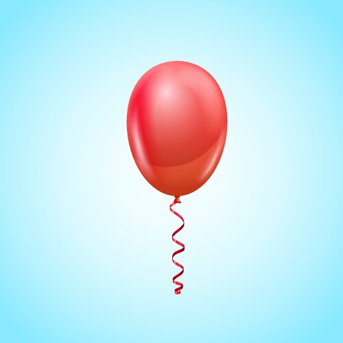 Red party balloon Royalty Free Vector Image - VectorStock