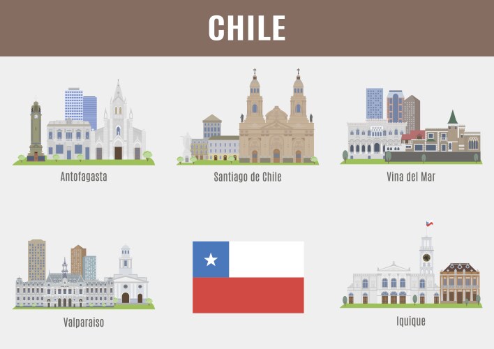 Chile Cityscapes Vector Image