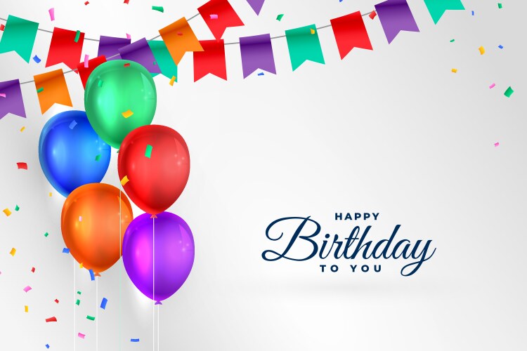 happy birthday celebration background vector