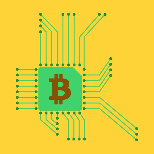 Blockchain system and network concept finance Vector Image