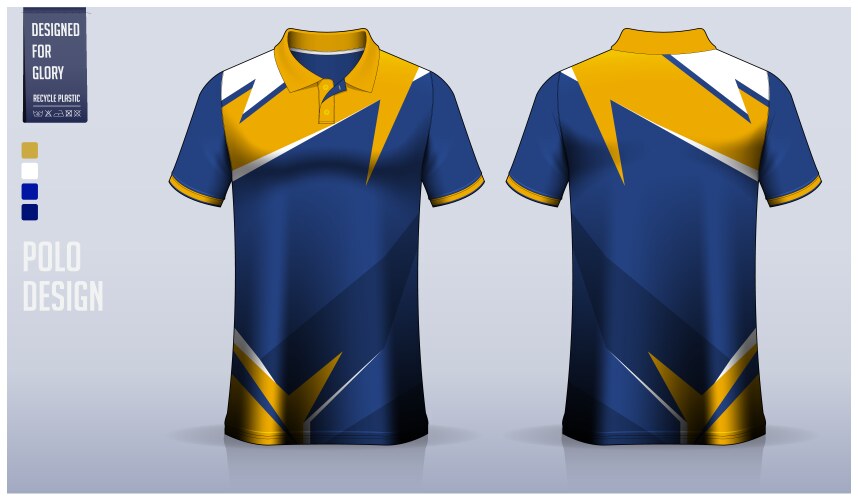 polo shirt mockup template design for sport kit vector image