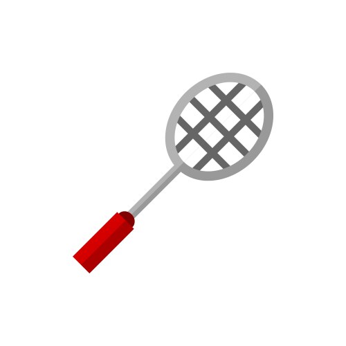 badminton racket flat design vector