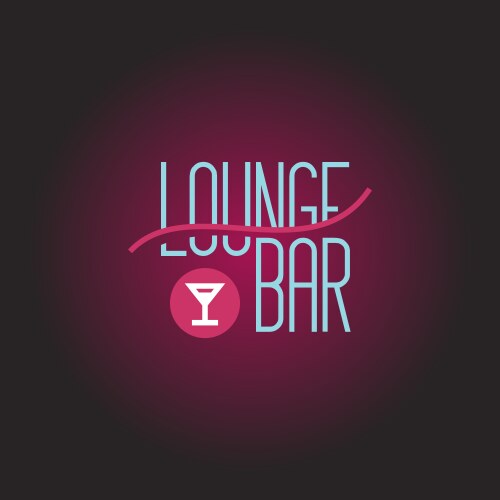 Retro Lounge Bar Logo Template Vector Image