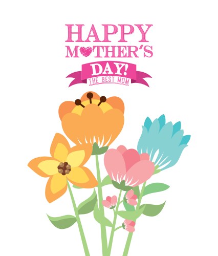 Mother's Day Floral Celebration Vector Image