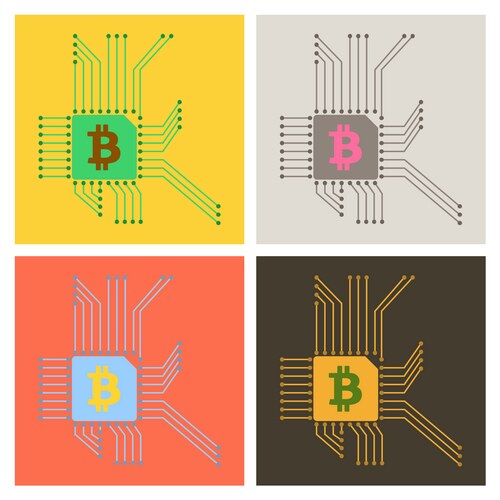 Blockchain system and network concept finance Vector Image