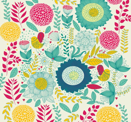 Floral Pattern Background Vector Image