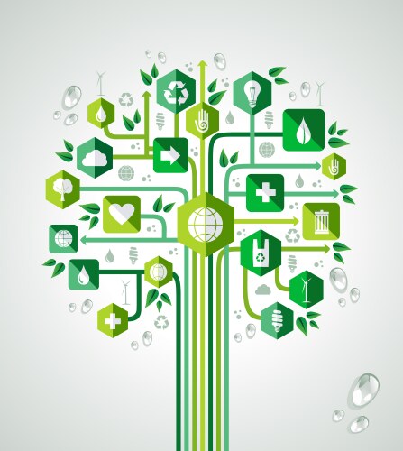 Tree icons Royalty Free Vector Image - VectorStock