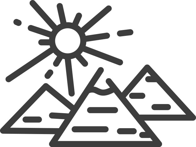 Pyramids in egypt Royalty Free Vector Image - VectorStock