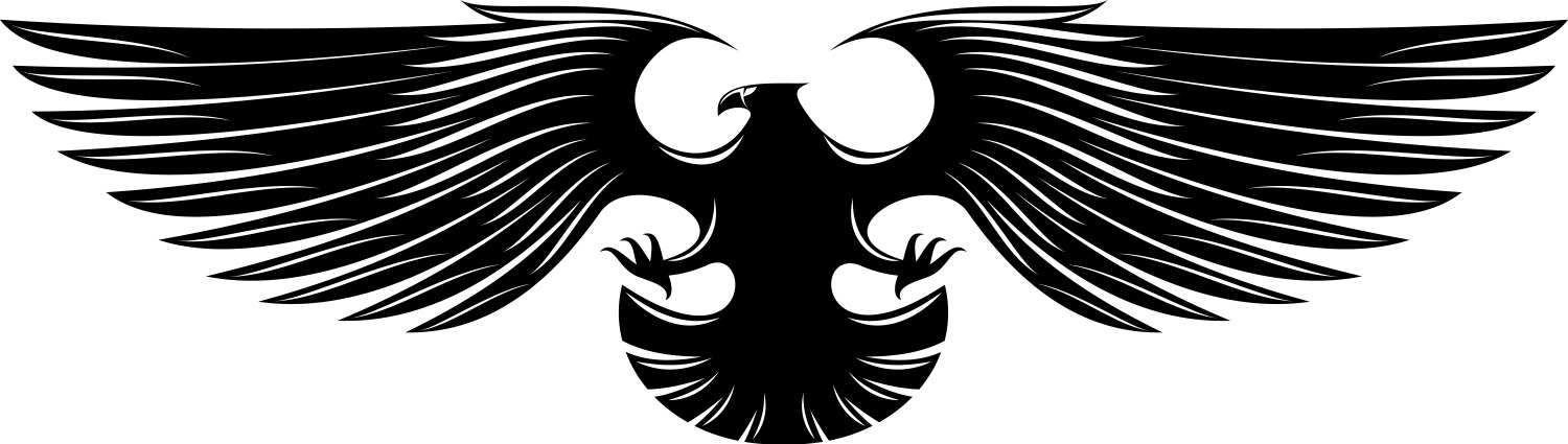 Silhouette of heraldic eagle Royalty Free Vector Image