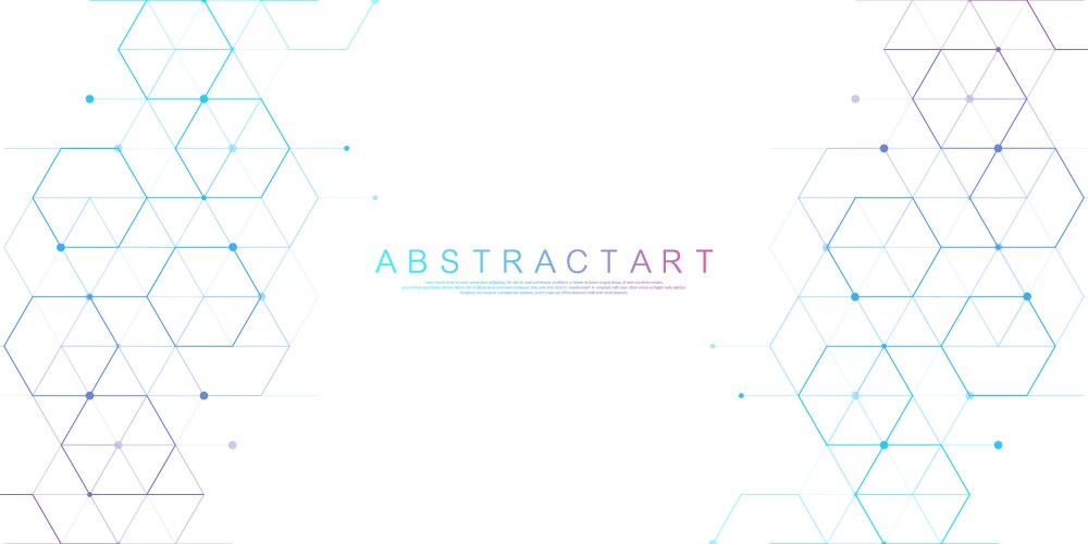 Technology abstract lines and dots connection Vector Image