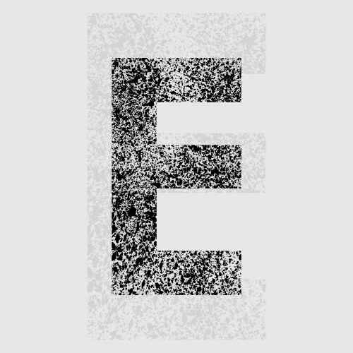 Letter e vector image