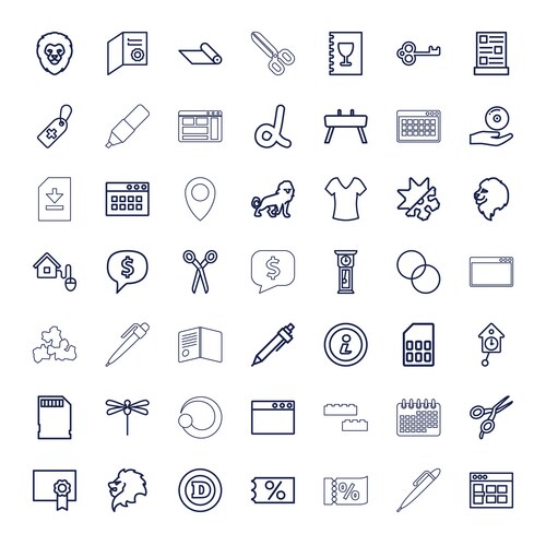 100 template icons (36217957) – Free Vector | VectorStock