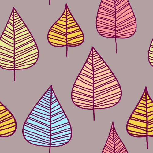 Autumn leaf seamless pattern Royalty Free Vector Image